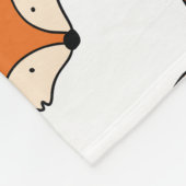 キツネパターン フリースブランケット (角)