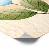 キツネパーソナライズされたベビーアニマルズボホレインボー ポスター (角)