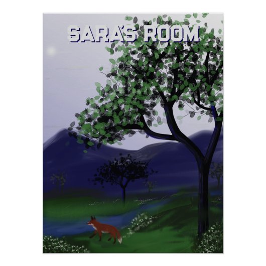 キツネパーソナライズされたポスター ポスター (正面)