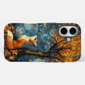 キツネパーソナライズされた&ムベリーツリーヴァンゴッホスタイル Case-Mate iPhoneケース (裏面 (横))