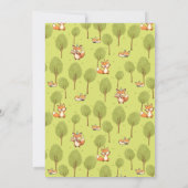 キツネパーティーハット屋外キッズの誕生日 招待状 (裏面)