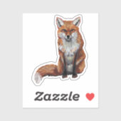 キツネビニールシール シール (シート)