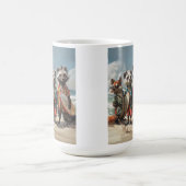 キツネビーチバンドサーファー コーヒーマグカップ (中央)