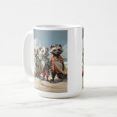 キツネビーチバンドサーファー コーヒーマグカップ (正面左)