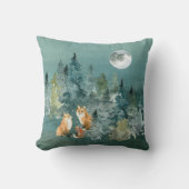 キツネファミリーインフォレストフルムーン クッション (正面)