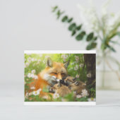 キツネファミリー・イン・ザ・ワイルド ポストカード (スタンド正面)