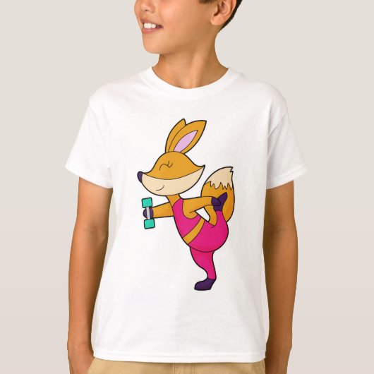 キツネフィットネスダンベル Tシャツ (正面)