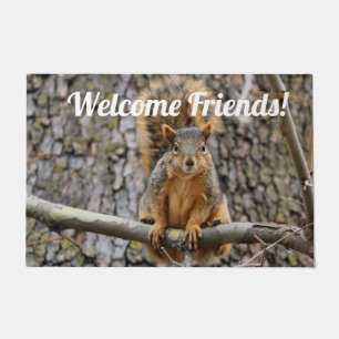 キツネフェイクリス ドアマット