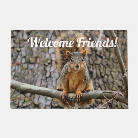 キツネフェイクリス ドアマット (正面)