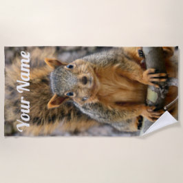 キツネフェイクリス ビーチタオル