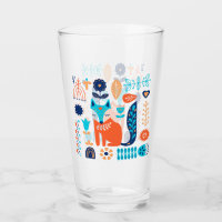 キツネフォークアートフローラルパターン |自然