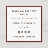 キツネフクロウリス&ラビットサンクスギビング スクエア名刺 (裏面)