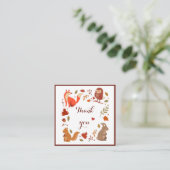 キツネフクロウリス&ラビットサンクスギビング スクエア名刺 (スタンド正面)