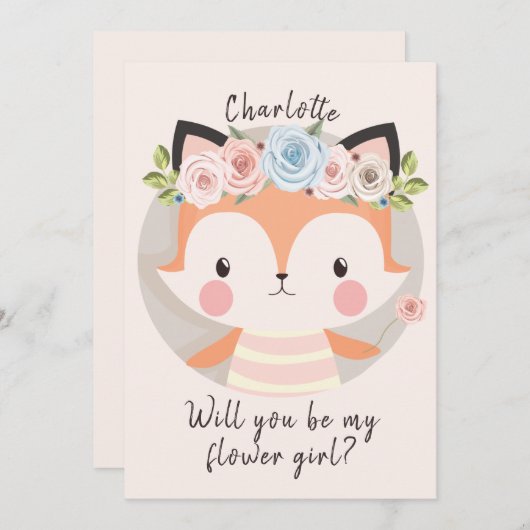 キツネフラワーガール提案カード (正面/裏面)