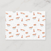 キツネブックリクエスト赤ちゃんシャワーカード エンクロージャーカード (裏面)