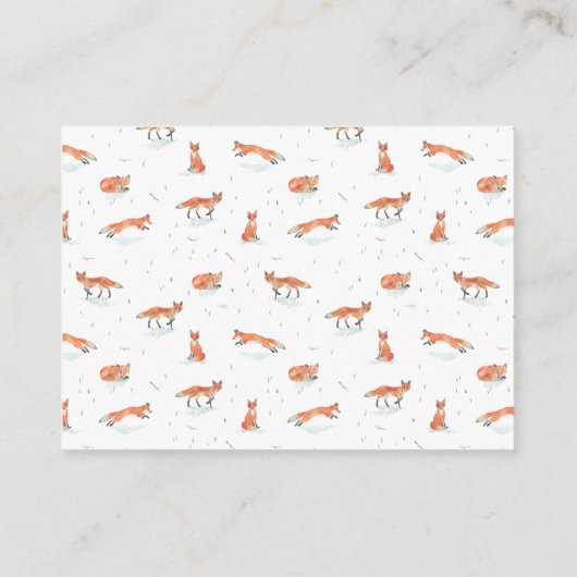 キツネブックリクエスト赤ちゃんシャワーカード エンクロージャーカード (裏面)