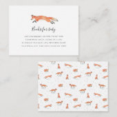 キツネブックリクエスト赤ちゃんシャワーカード エンクロージャーカード (正面/裏面)