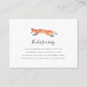 キツネブックリクエスト赤ちゃんシャワーカード エンクロージャーカード (正面)