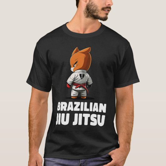 キツネブラジル柔術と苦闘 Tシャツ (正面)