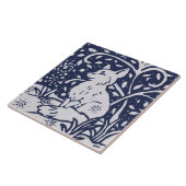 キツネブルーグレー花崗岩ストーンウッドランドアニマルアート タイル (側面)