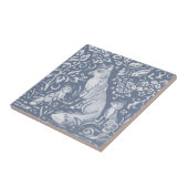 キツネブルーホワイトボタニカルフォレ絵画スト タイル (側面)