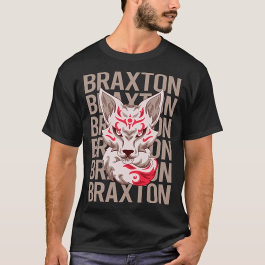 キツネヘッド – ブラクストン名 Tシャツ (正面)