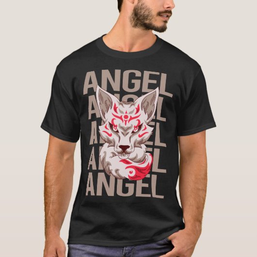 キツネヘッド – 天使の名前 Tシャツ (正面)