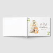 キツネベイビーシャワーゲストブックテエペポウワウウッドランド ゲストブック (全面)