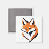 キツネベクターアートアニマルモダンアーバンシティグラフィック マグネット (正面/裏面)