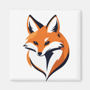 キツネベクターアートアニマルモダンアーバンシティグラフィック マグネット