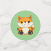 キツネベビーシャワーグリーン コンフェッティ (スモール正面)