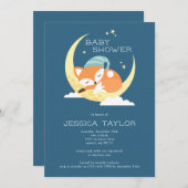 キツネベビーシャワーパーティの招待状 招待状 (正面/裏面)