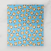 キツネベビーシャワーブルー プレイスカード (内部開封)