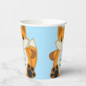 キツネベビーシャワーブルー 紙コップ (左)