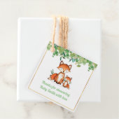 キツネベビーシャワーメッセージカード フェイバータグ (インサイチュ)