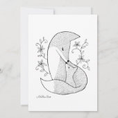 キツネベビーシャワー招待状ウッドランドキツネマム&ベビー 招待状 (裏面)