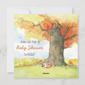 キツネベビーシャワー招待状 シーズンカード (裏面)