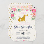 キツネベビーシャワー招待状 招待状 (正面/裏面)