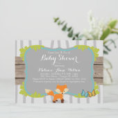 キツネベビーシャワー招待状 招待状 (スタンド正面)