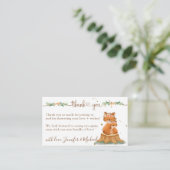 キツネベビーシャワー新しいママありがとう エンクロージャーカード (スタンド正面)