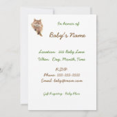 キツネベビーシャワー 招待状 (裏面)