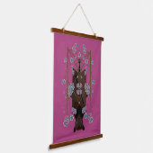 キツネボイ飛んでいるセンベリーウッドトップタペストリー 吊り下げ型タペストリー (傾斜あり)