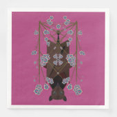 キツネボイ飛んでいるセンベリー紙ナプキンス (正面)