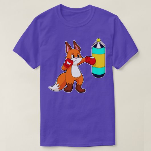 キツネボクサー打抜きバッグ Tシャツ (デザイン正面)