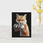 キツネボクシング カード (黄色い花)