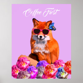 キツネポスタカスタムー文字ポスター ポスター