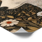 キツネポートレートアートプリントウッドランドウォールアート ポスター (角)