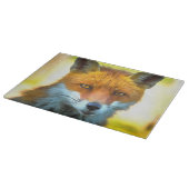 キツネポートレートリアル野生動物芸術 カッティングボード (角)
