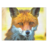 キツネポートレートリアル野生動物芸術 テーブルクロス (正面(横))