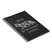 キツネマイスピリットアニマルおもしろい引用文イラストレーション ノートブック (右側)